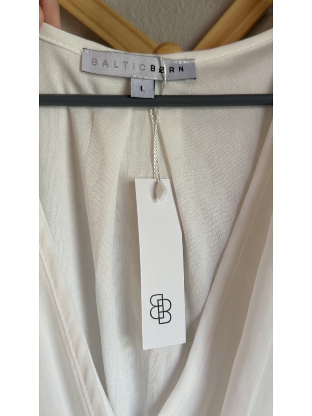 Baltic Born White Wrap Maxi Dress with Long Sleeves - Picture 3 of 5